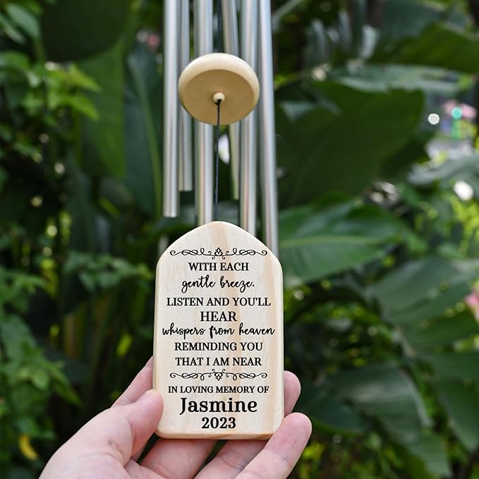 Sympathy Wind Chimes - Memorial & Bereavement Gifts for Loss of Loved Ones - In Loving Memory