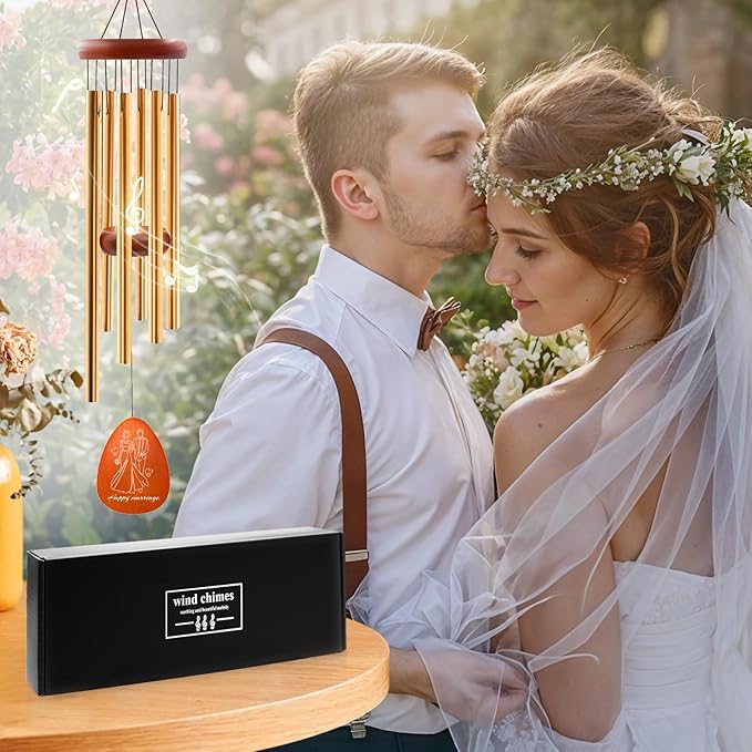 Wedding Gifts for Couples 2025, Engagement Gifts for Christmas Thanksgiving, Wedding Wind Chimes Gift for Newly Engaged Couples Bride, Marriage Gift for Newlyweds
