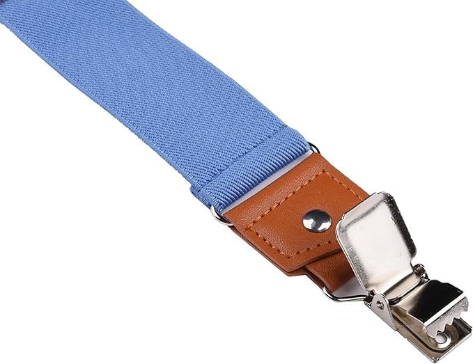 Suspenders for Men Y Back Adjustable Elastic with Strong Clips 47 Inches