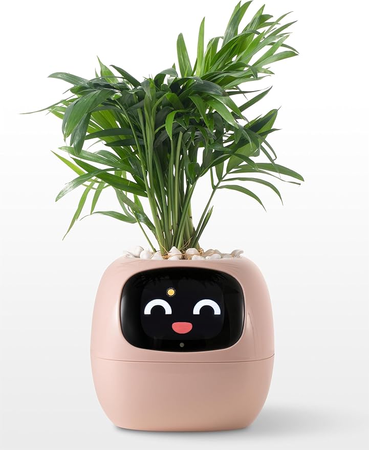 Plantagotchi AI Smart Plant Pot – Expressive Gesture-Controlled Planter with Light, Moisture & Temperature Sensors, App Care Guidance – Desk/Office Gift