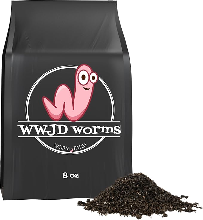 Organic Worm Castings For Plants 8 Oz - Vermicast from Red Worms for Composting - Soil Amendments & Gardening Soil for Outdoor Vegetables - Fine & Crumbly Worm Castings for Indoor Plants