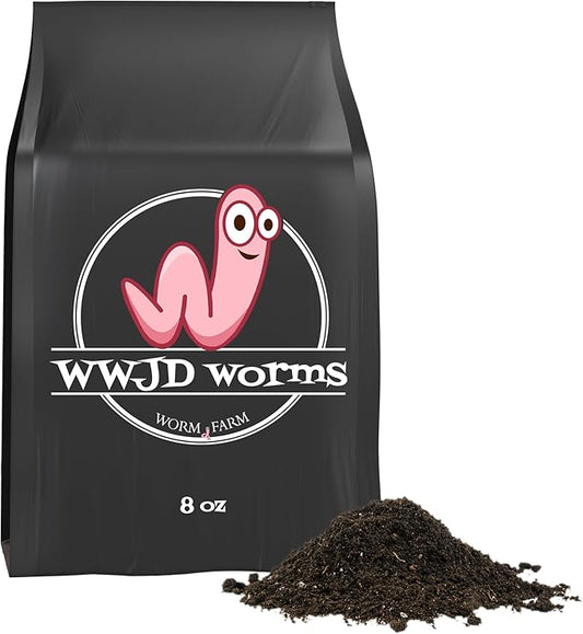 Organic Worm Castings For Plants 8 Oz - Vermicast from Red Worms for Composting - Soil Amendments & Gardening Soil for Outdoor Vegetables - Fine & Crumbly Worm Castings for Indoor Plants