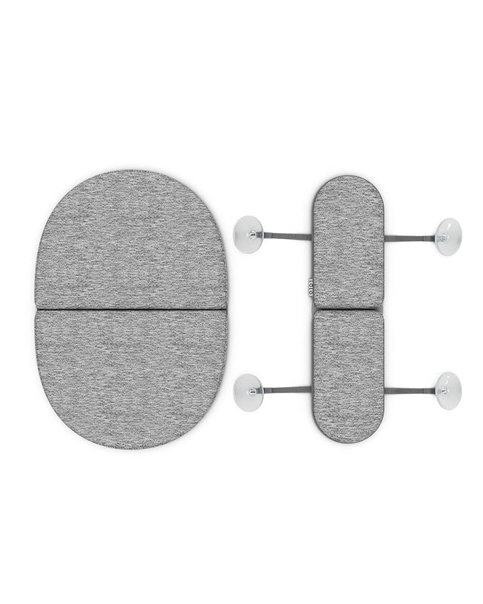 Lalo Knee & Elbow Saver - Foldable Padded Cushions for Bathtime, Quick-Dry, Suction Cups for Stability, Bath Kneeler and Elbow Rest Pad Set 17 x 11.5 in Knee Pad & 16 x 4.5 in Elbow Pad - Heather Grey