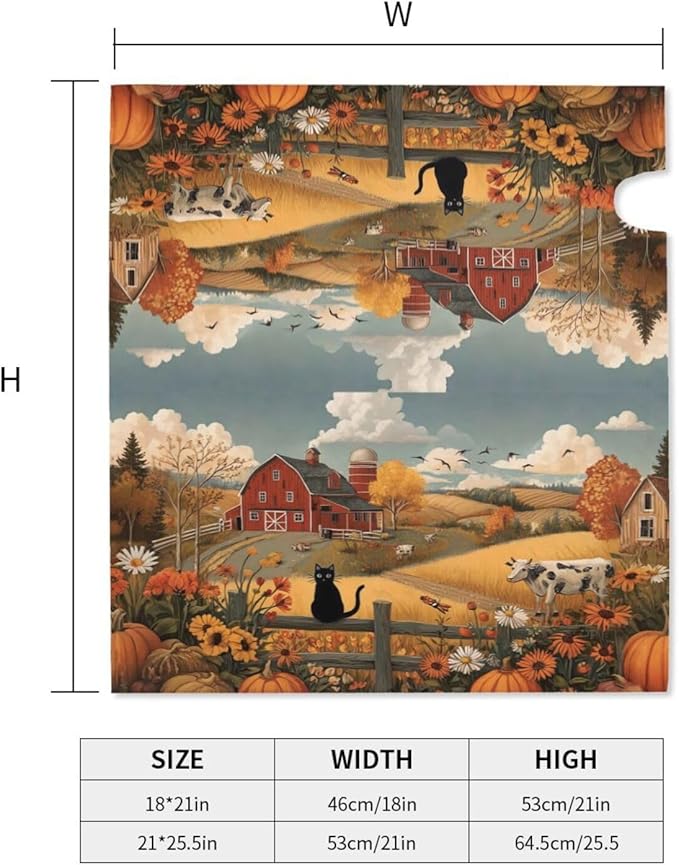 Autumn Farm Country Mailbox Covers Magnetic Letterbox Covers 21x18 Inch for Garden Outdoor Decoration
