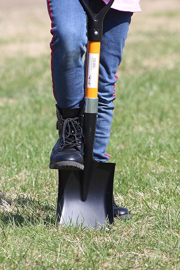 AshmanOnline Medium Square Shovel (2 Pack), 27 Inch, Sturdy, Comfortable Handle, Built to Last