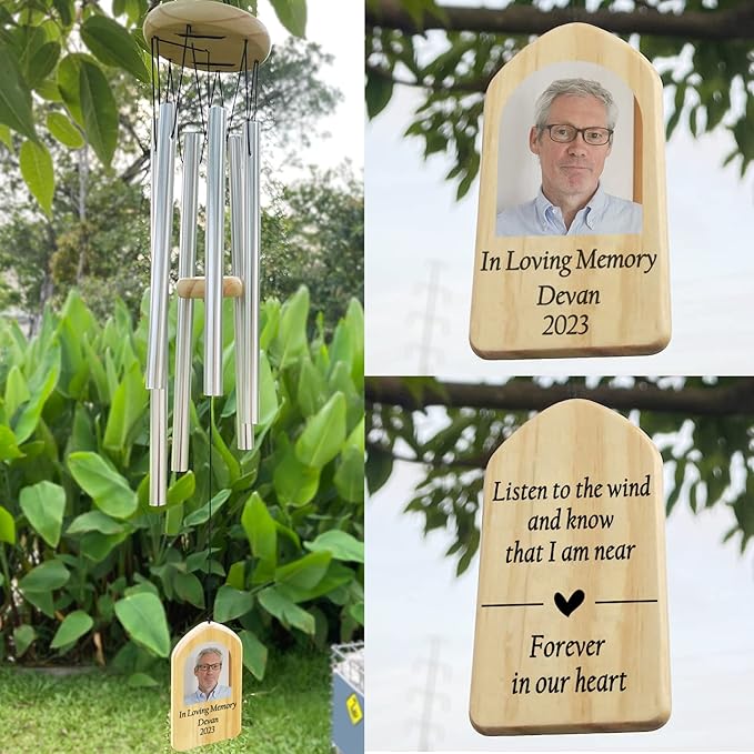 Wind Chimes for Loss of Loved One, Memorial Gifts for Loss of Dad, Remembrance Gifts in Loving Memory