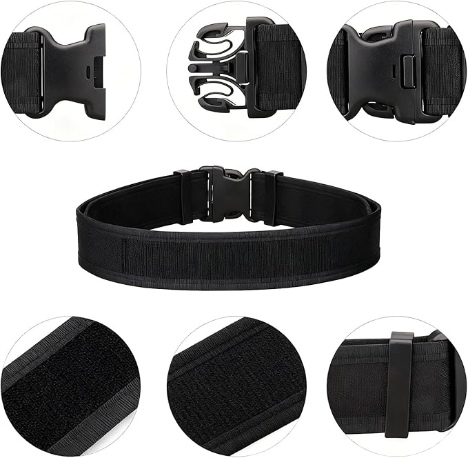 LAKE OF FIRE Nylon Mens Tactical Belt,2" Heavy-Duty Work Belt with Adjustable,Quick Release,Wear-Resistant