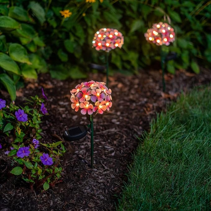 Touch Of ECO Solar LED Metal Flower Stake Light - Perfect for Your Garden, Patio, Walkway, or Outdoor Living Area - Includes 1 Flower Light