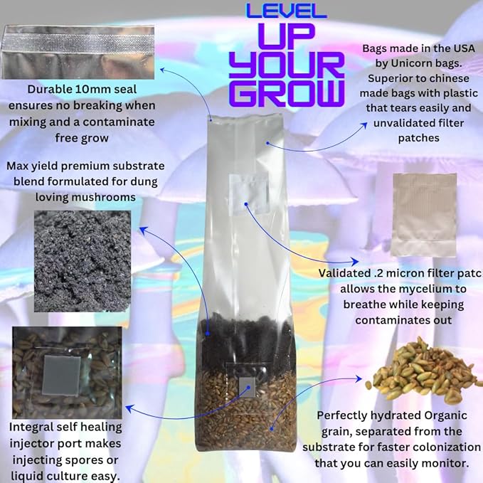 Mushroom Grow Kit - Magic All in One Mushroom Grow Bags (Pack of 8)