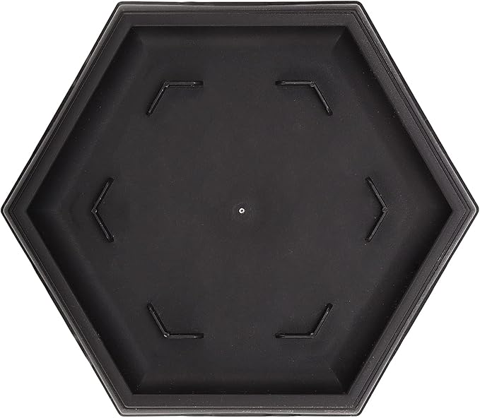 5 Pack Bonsai Pots, Hexagon Built in Mesh Plastic Bonsai Training Pots with Trays, Plant Flower Tree Growing Bonsai Planter for Garden Supplies, Yard, Office, Room, Balcony,7.4 Inch