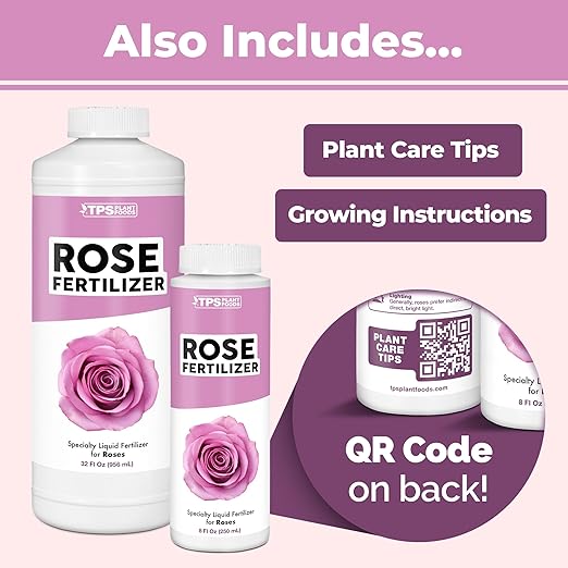 TPS NUTRIENTS Rose Fertilizer for Flowering Plants, Liquid Plant Food, 32 oz (1 Quart)