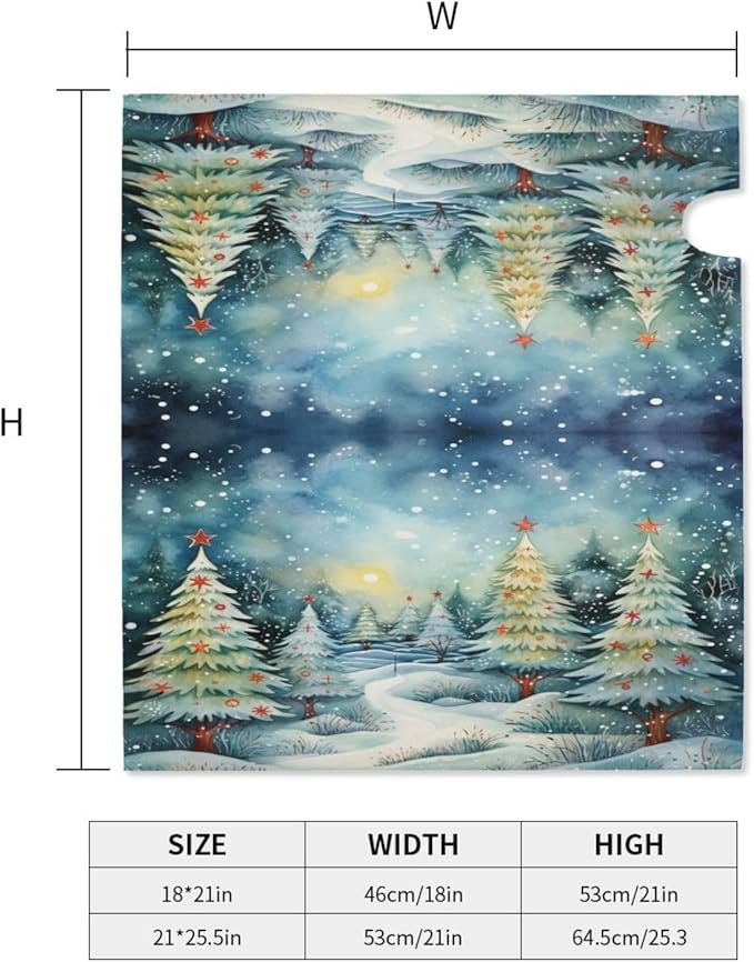 DADABULIU Mailbox Covers Christmas Tree Watercolor Winter Forest Christmas Tree Watercolor Winter Forest Magnetic Letter Post Box Cover Standard Size 21 x 18 Inch Garden Yard Home Decorative