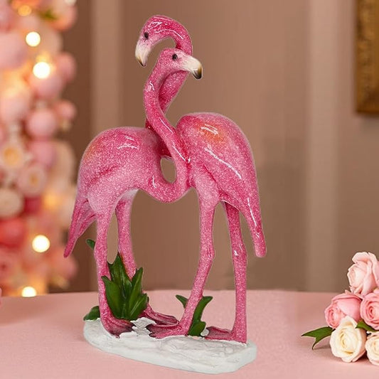 Pink Flamingo Gifts for Women Lovers Teachers Birthday Decorations Flamingo Ornaments Party Stuff Small Figurine Shelf Table Room Decor for Girls Dedroom Art Statue