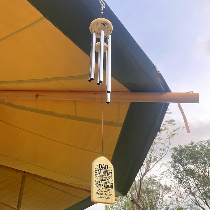 Memorial Wind Chimes - Sympathy Gifts for Loss of Dad, Remembrance Gifts in Loving Memory