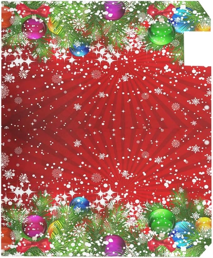 WOOR Christmas Tree Decoration and Snowflakes Magnetic Mailbox Cover Oversized for Garden Yard Outdoor Decorations-25.5" x20.8