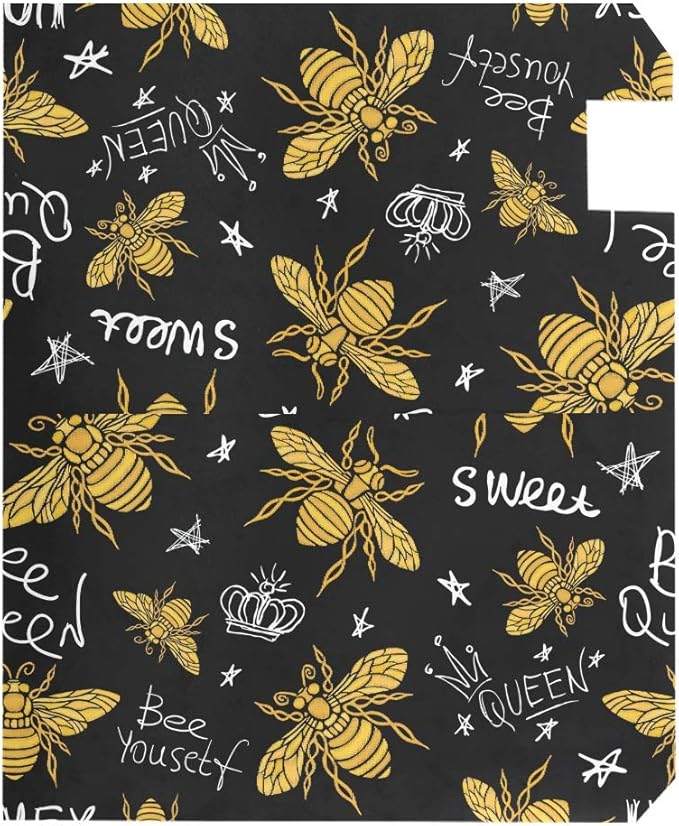 ALAZA WOOR Honey Bees with Queen Crown Magnetic Mailbox Cover MailWraps Garden Yard Home Decor for Outdoor Oversized-25.5" x20.8"