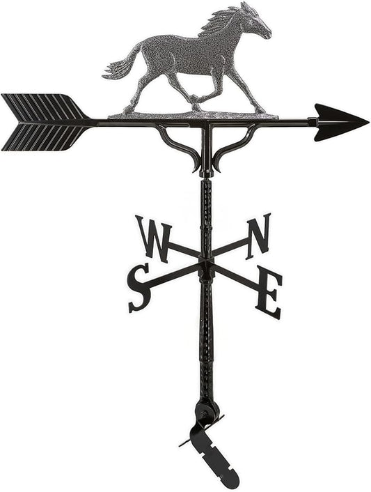Montague Metal Products 32-Inch Weathervane with Swedish Iron Horse Ornament