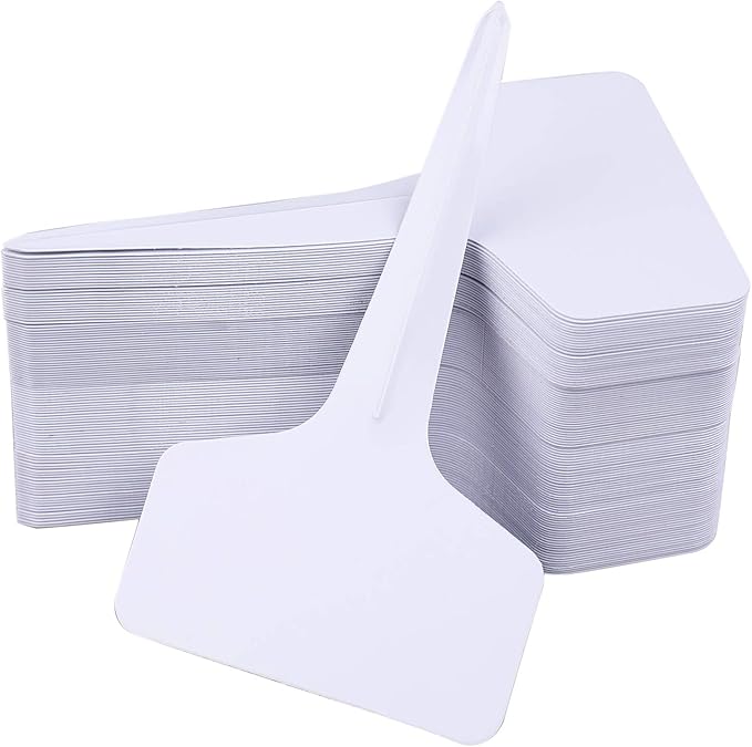 Foraineam 500 Pcs 6 x 10cm (2.4 x 4 inch) T-Type Plant Labels Plastic Plant Tags Nursery Garden Labels
