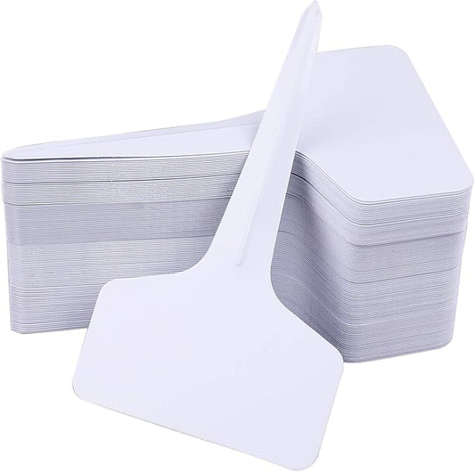 Foraineam 500 Pcs 6 x 10cm (2.4 x 4 inch) T-Type Plant Labels Plastic Plant Tags Nursery Garden Labels