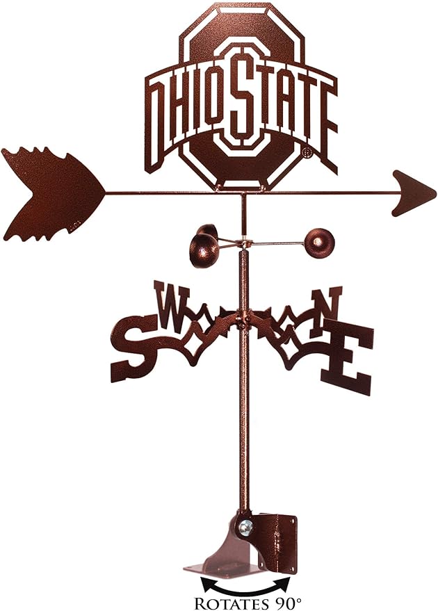 SWEN Products Ohio State Buckeyes Weathervane (Adjustable Mount Include)
