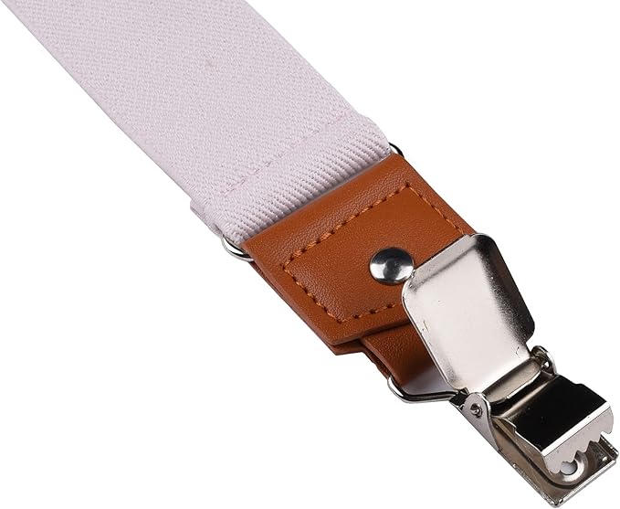 Suspenders for Men Y Back Adjustable Elastic with Strong Clips 47 Inches