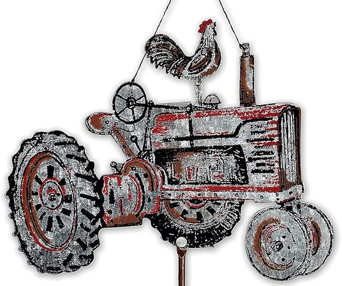 Sunset Vista Designs Barnyard Wind Chime, 44-Inches, Tractor