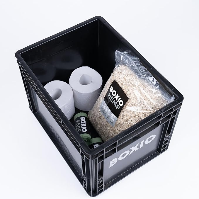 Eurobox 40 x 30 x 28 cm: BOXIO Solo – 3 Plastic Lids – Perfect Box for Camping, Boat, Cellar or Garden – Stackable Boxes