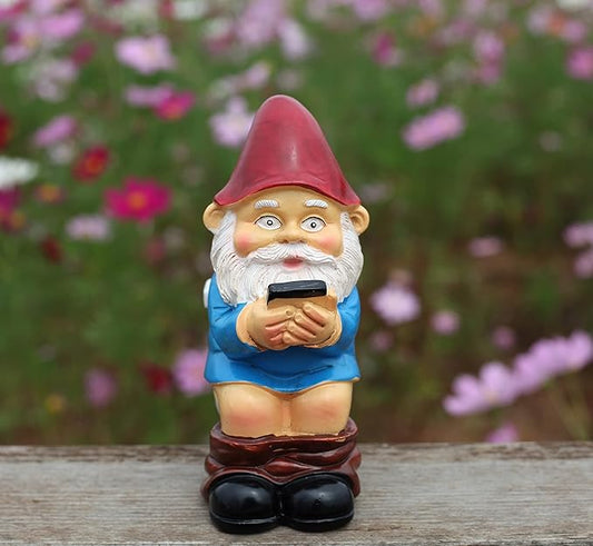 Garden Gnome Statue, Naughty Funny Toilet Gnome, Outdoor Indoor Decoration, Lawn Statue, Patio Porch Decoration, Gift