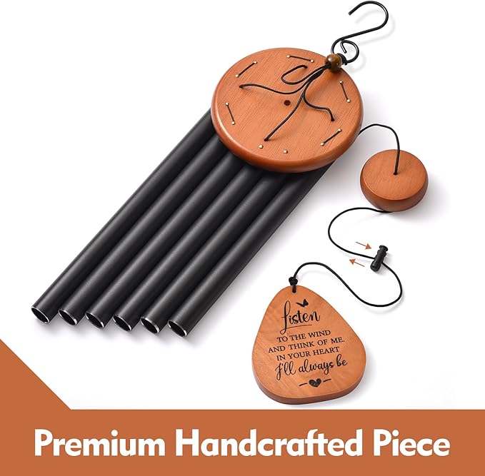 Memorial Wind Chimes for Loss of Loved One, Sympathy Wind Chimes Gift, Bereavement Gifts, Beautiful Outdoor Garden Decor with Soothing Melodic Tones