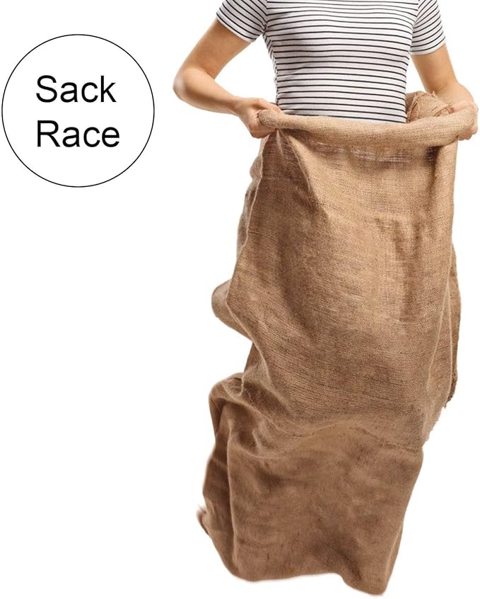 KEILEOHO 4 Pack 40 X 24 Inch Burlap Bags, Large Food Grade Burlap Sacks for Gardening, Planting Growing Bags, Potato Sack Race Bags