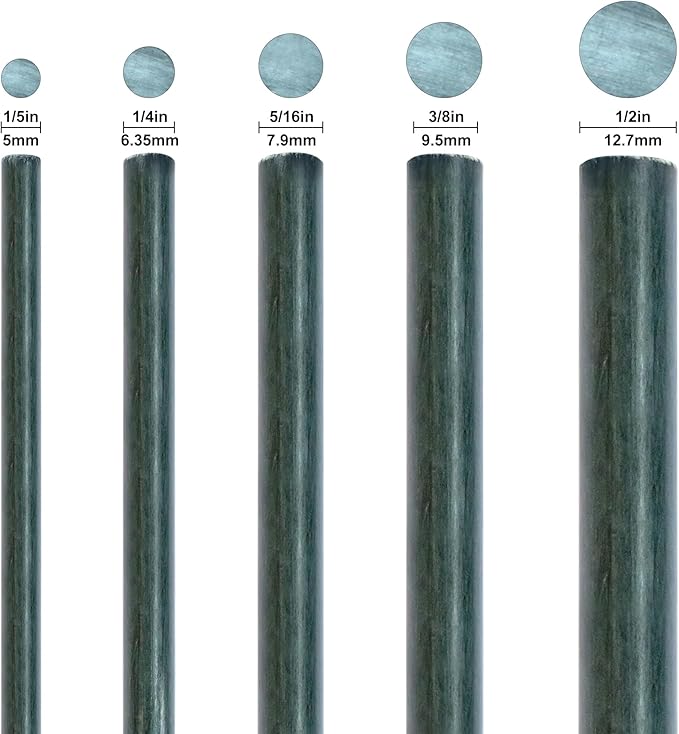 Plant Stakes 3Ft 20 Pack, 1/5 Inch Dia Ecofriendly Garden Stakes, Green