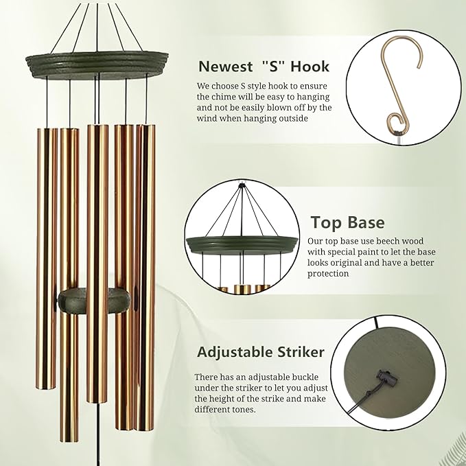 Astarin Personalized Memorial Wind Chimes Gift for Loss of a Loved One,Customized Sympathy Wind Chimes,Bereavement/Memorial Gifts in Memory of Loved One Loss for Outside(Produced in USA)