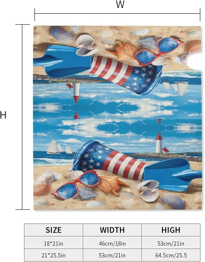 Coastal Lighthouse Mailbox Covers Magnetic Letterbox Covers 21x18 Inch for Garden Outdoor Decoration