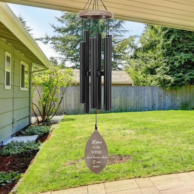 ASTARIN Personalized Name 35" Memorial Wind Chimes, Metal Sympathy Gifts for Loss of Mother Father Loved One, Bereavement Wind Chime in Memory Gift, Decor Outdoor Garden Patio