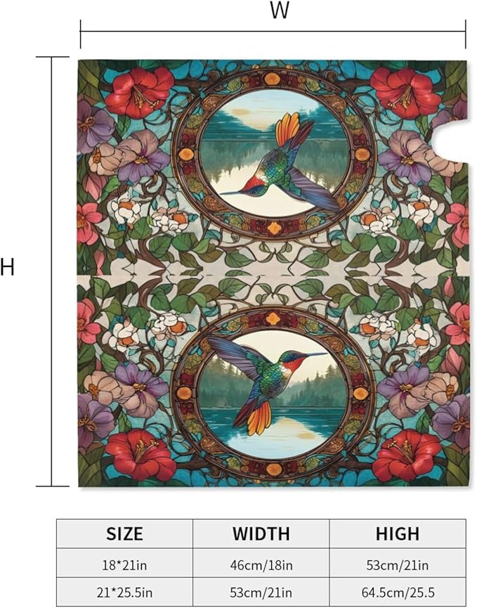 Spring Hummingbird Mailbox Covers Magnetic Letterbox Covers 21x18 Inch for Garden Outdoor Decoration
