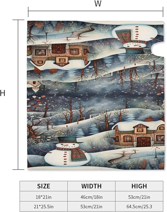 DADABULIU Mailbox Covers Snowman Forest Winter House Snowman Forest Winter House Magnetic Letter Post Box Cover Standard Size 25.5 x 21 Inch Garden Yard Home Decorative