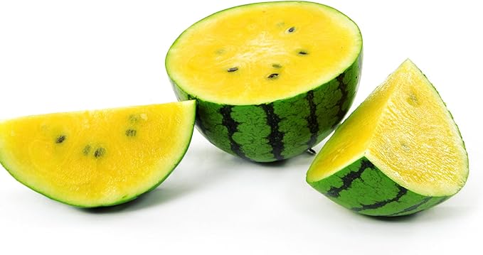 Yellow Watermelon Seeds Rare Hierloom Vegetable for Planting Giant Non GMO 15 Seeds