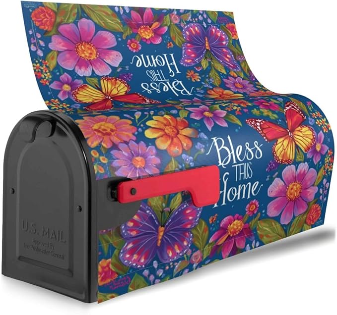 Floral Mailbox Covers Magnetic Letterbox Covers 21x18 Inch for Garden Outdoor Decoration