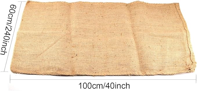 KEILEOHO 4 Pack 40 X 24 Inch Burlap Bags, Large Food Grade Burlap Sacks for Gardening, Planting Growing Bags, Potato Sack Race Bags