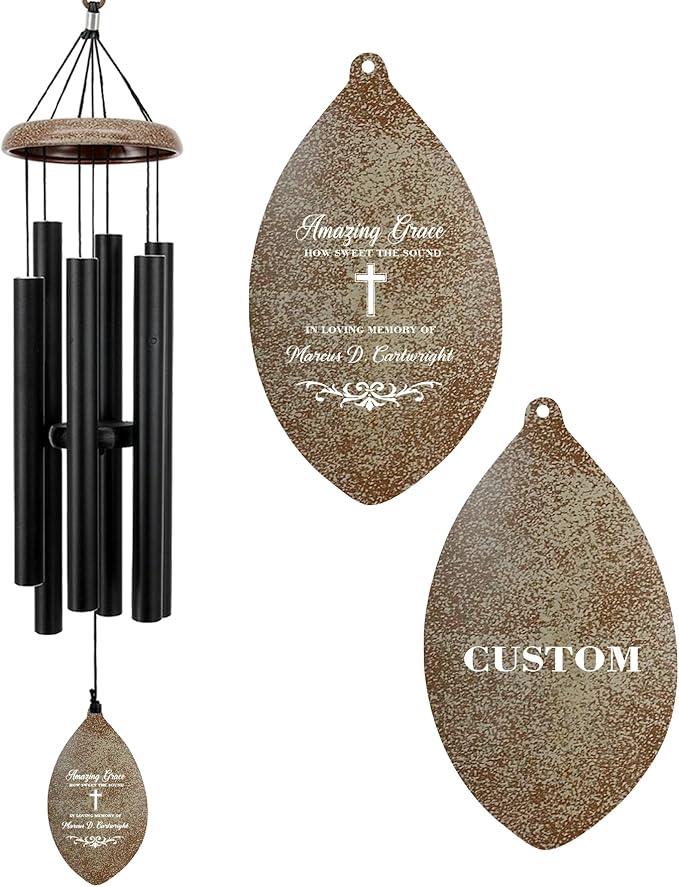 ASTARIN Personalized Name 35" Memorial Wind Chimes, Metal Sympathy Gifts for Loss of Mother Father Loved One, Bereavement Wind Chime in Memory Gift, Decor Outdoor Garden Patio