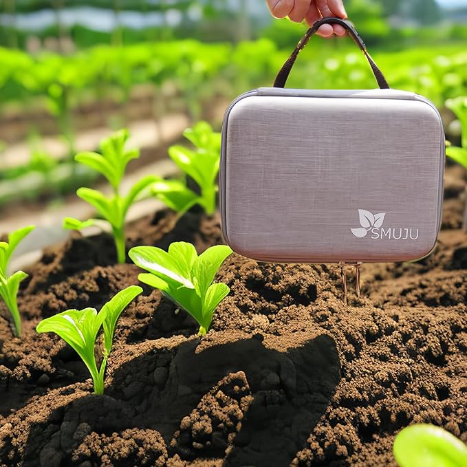 【40 Slots】 Seed Storage Organizer, Sturdy Seed Organizer Storage Box with Dual Zipper Bag and 42Pcs Label Stickers, Glass Seed Storage Container for Flower Vegetable Plants Garden Seeds Saving