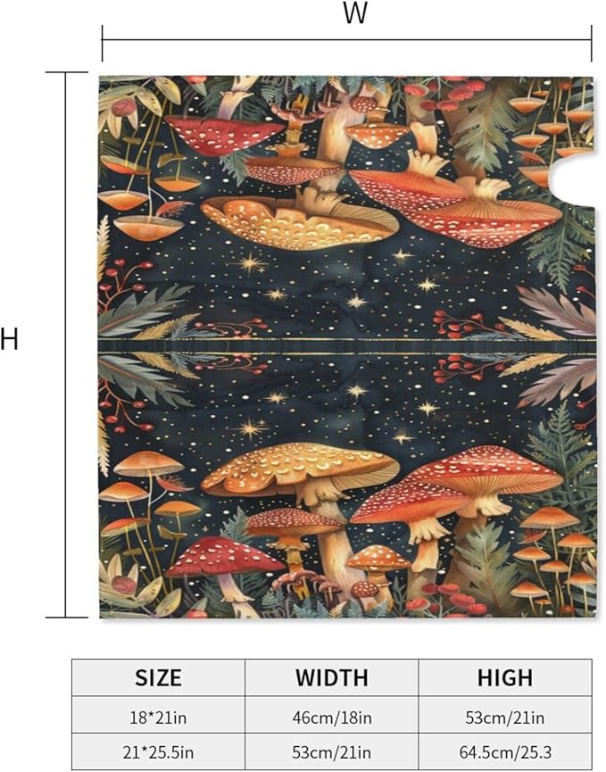 DADABULIU Mailbox Covers Mushroom Forest Vintage Magnetic Letter Post Box Cover Standard Size 25.5 x 21 Inch Garden Yard Home Decorative