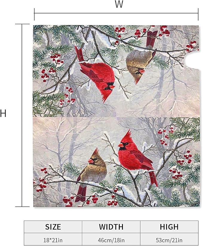 Winter Magnetic Mailbox Cover - Standard Size 18" X 21" - Holiday Garden Decorations for Outside