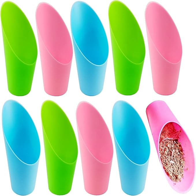9PCS Bonsai Soil Scoop Plastic Succulent Soil Scoop Indoor Plants Little Small Potting Shovel Bucket Shovel for Garden Planting