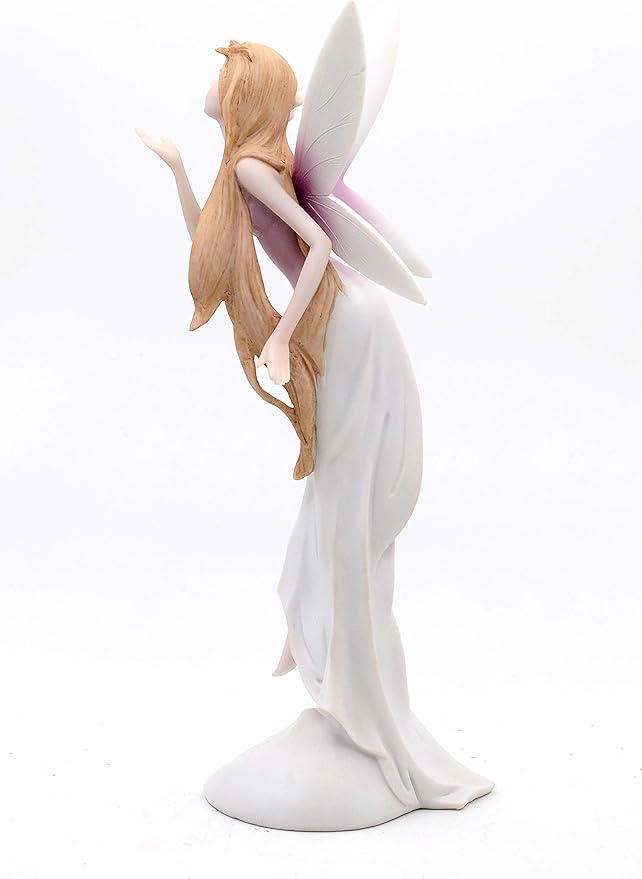 Comfy Hour Fairyland Collection 13" Spirit Forest Fairy Wearing A Flower Collectible Figurine, Pink, Polyresin