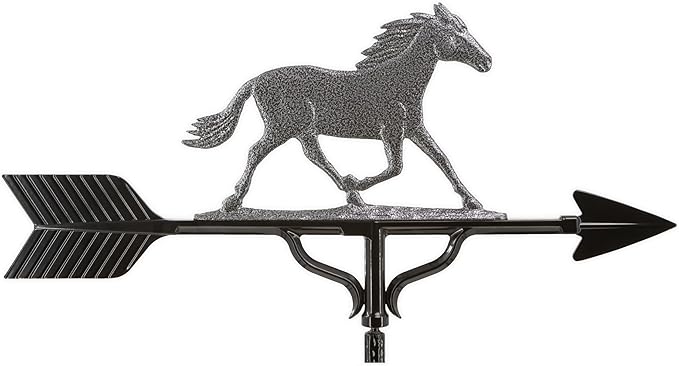 Montague Metal Products 32-Inch Weathervane with Swedish Iron Horse Ornament