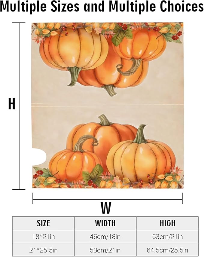 Autumn Fall Pumpkin Mailbox Cover, Thanksgiving Waterproof 25.1" Lx 21" W Magnet Mailboxes Cover, Large Size Mailbox Wraps Post Letter Box Case Garden Yard Outdoor Decorations