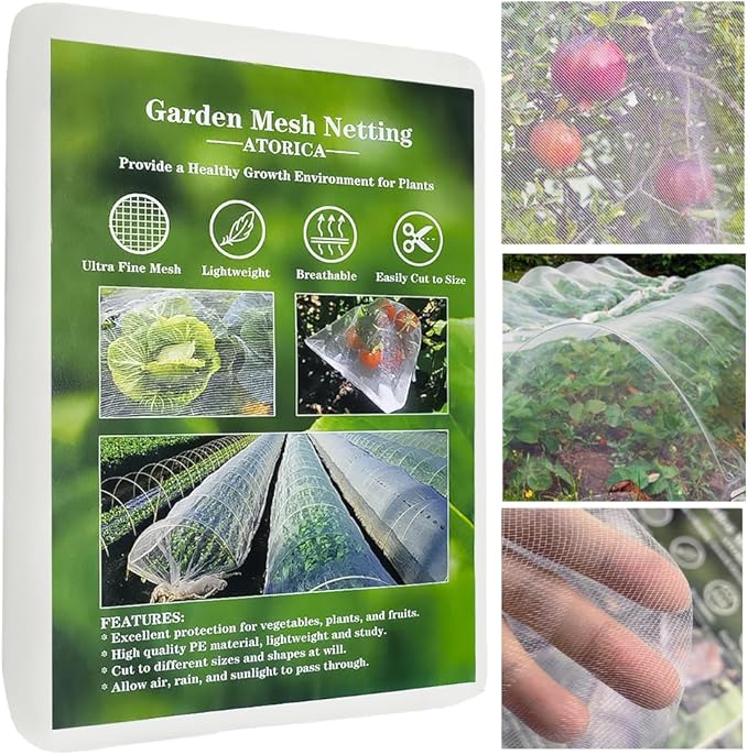 Garden Netting, 10x33Ft Bird Netting for Garden Protection, Fruit Tree Netting for Cicadas, Blueberry Bush Netting Cover Garden Mesh Netting for Plants