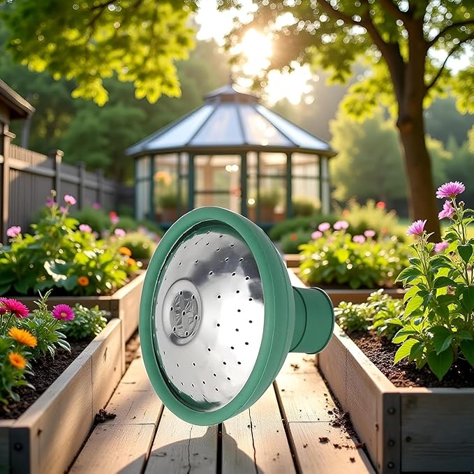 Green Universal Garden Watering Can Rose Head Water Sprinkler Sprayer Fit All Rose Spout Cover Nozzle Replacement Garden Watering Tool, Equipment, Small Watering Can