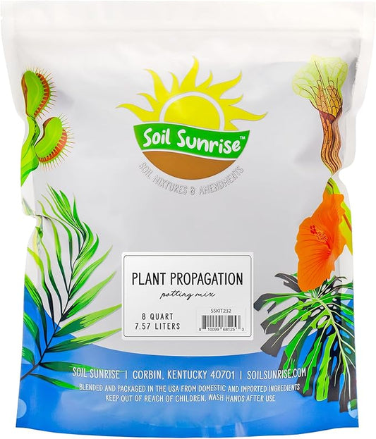 Soil Sunrise Plant Propagation Potting Mix (8 Quarts); Ideal Starter Mix for Rooting Plant Cuttings